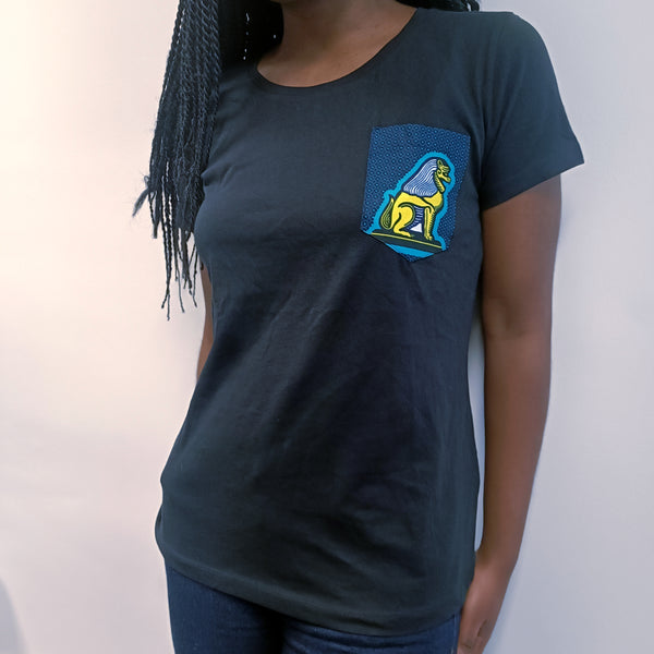 Blue T-shirt LEO - African Print