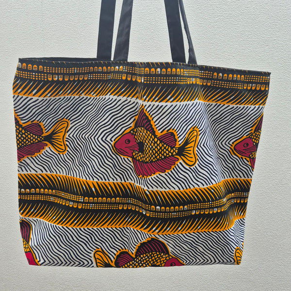 Colourful Shopping Bag - Wax Fabric