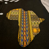 Vlisco Angelina Print Handstitched Africa Map Unisex Varsity Jacket