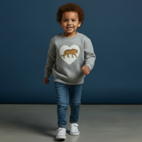 sweater LEOPARD handstitched print