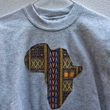 Vlisco Angelina Print Handstitched Africa Map Kids Sweater