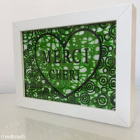 Frame ‘MERCI CHERI’ in Green Wax Print