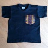Vlisco Angelina Print Handstitched Pocket T-Shirt Kids