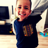 Vlisco Angelina Print Handstitched Pocket T-Shirt Kids
