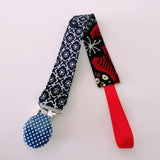 Colourful Pacifier Holder - African Wax Print