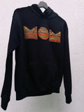 Black Sweater 'MOM' with Colourful Hand-stitched African Print Wax Fabric