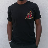 Black T-shirt LEO - African Wax Print