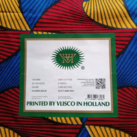Colourful Vlisco Wax Fabric