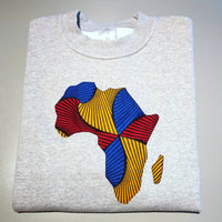 Grey Sweater 'AFRICAN MAP'