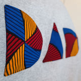 DAD sweater handstitched print